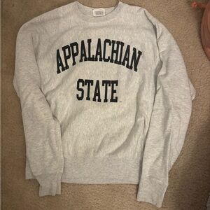 Champion Gray Crewneck Sweater Appalachian State